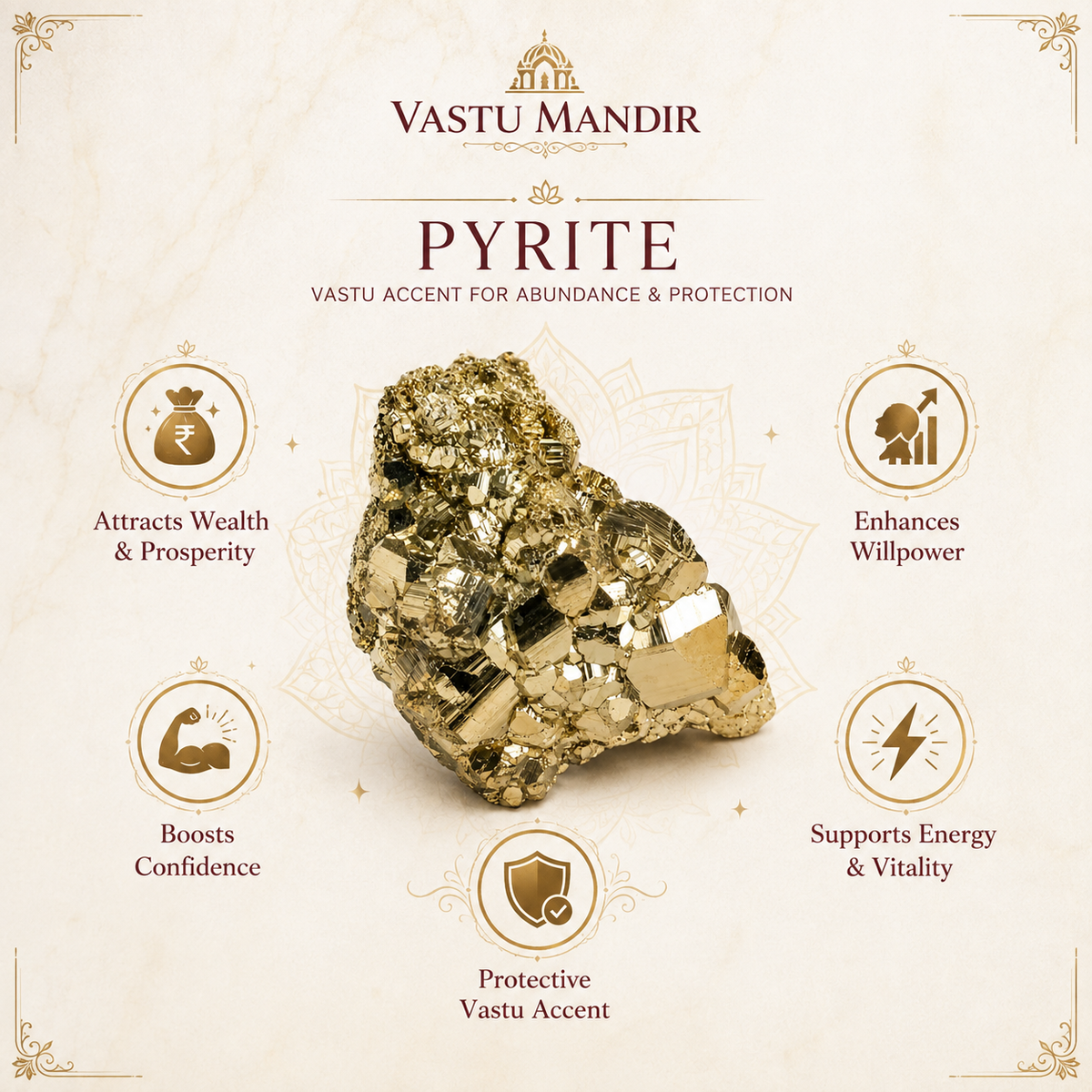 Natural Silver Pyrite Raw Stone – Vastu Remedy for Prosperity & Protection | Ideal for Business Displays | 1 kg