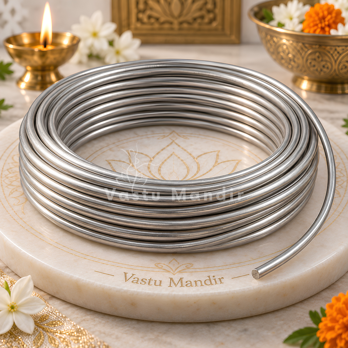 Corrosion-Resistant Stainless Steel Wire – Vastu Remedy for West Entrance & Focus Enhancement | Ideal for Communication Zones | 2 & 4 mm Diameter