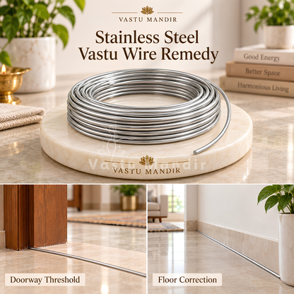 Corrosion-Resistant Stainless Steel Wire – Vastu Remedy for West Entrance & Focus Enhancement | Ideal for Communication Zones | 2 & 4 mm Diameter