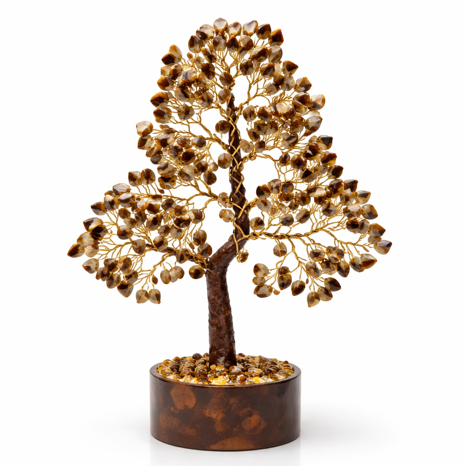 Tiger Eye Vastu Tree on a white background