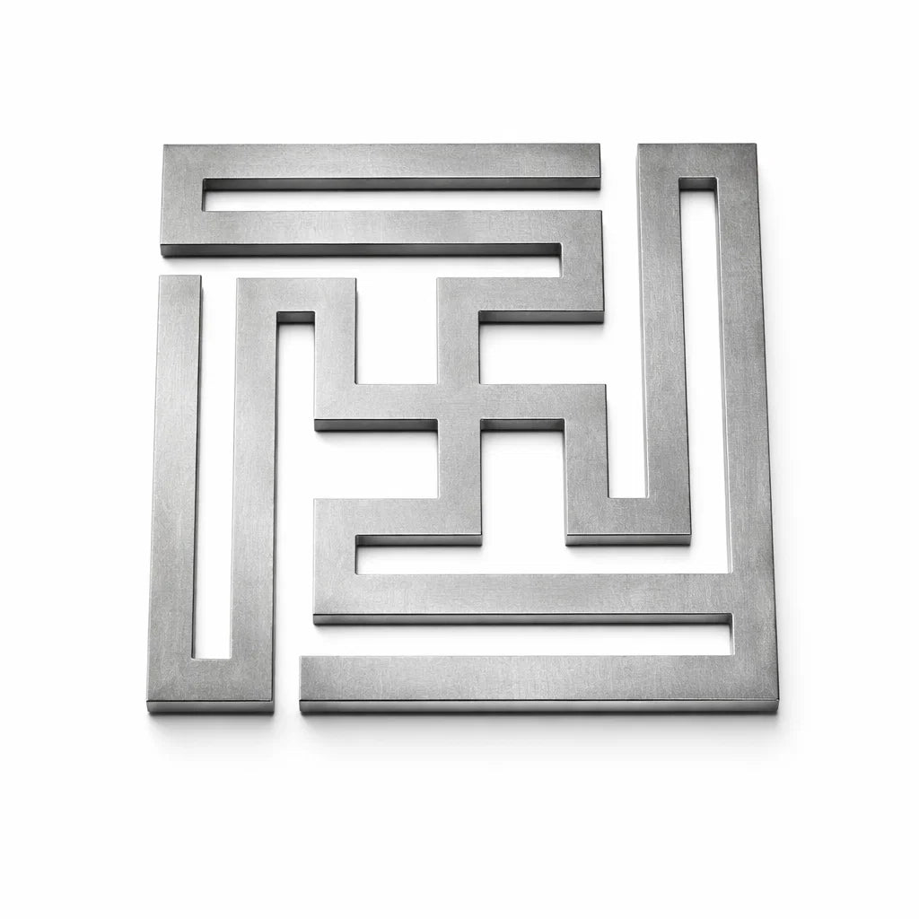 Tri Dhatu Nandavrat Swastik Yantra on a white background