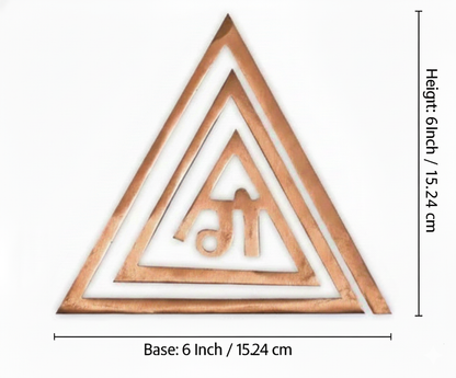 Copper Gii triangle helix size graphic showing the 6-inch option