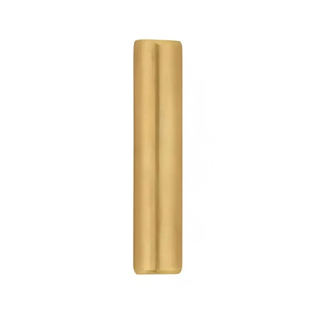 Single long brass round stud shown upright on a white background