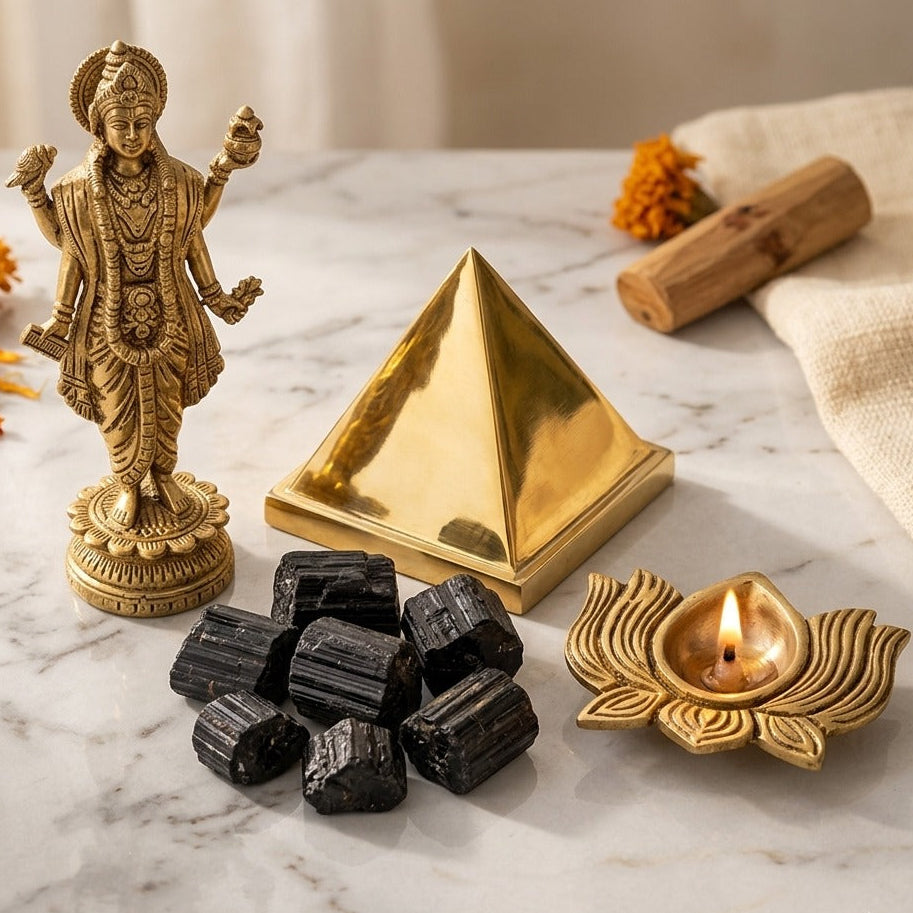 Griha pravesh gift box displayed in a softly lit product setting