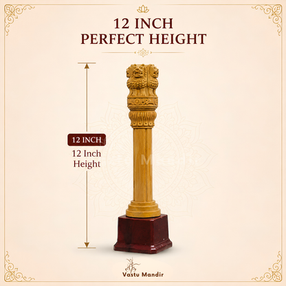 Wooden Ashoka pillar size and dimensions reference