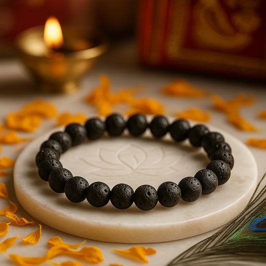 volcanic lava stone mala style 8mm beads courage strength jewelry

