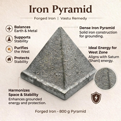 Iron pyramid with detailed information on its properties and uses