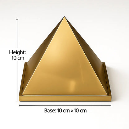 Brass Hollow pyramid with measurements on a white background – gallery view 6