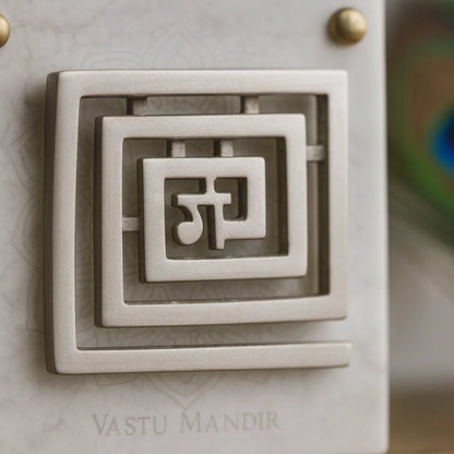 Closer view of the lead Ga square helix mounted on marble