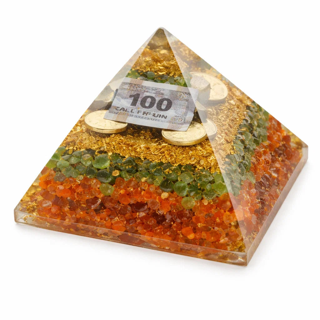 Money Magnet Pyramid – top-down view showing the apex and square base