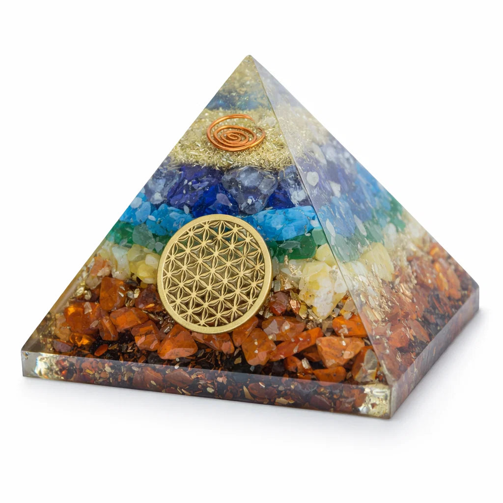 7 Chakra Yantra Pyramid – top-down view showing the apex and square base