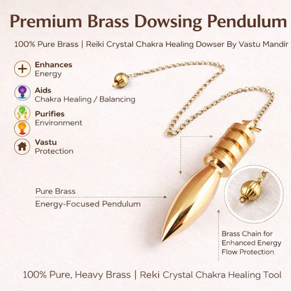 Brass four-plated pendulum infographic showing its tapered four-section design