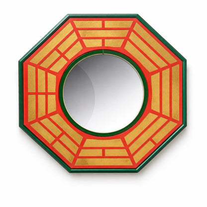 Pakua mirror showing its form against a plain white background
