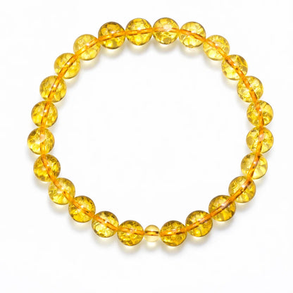 Hydro citrine crystal bracelet information graphic showing visible product details