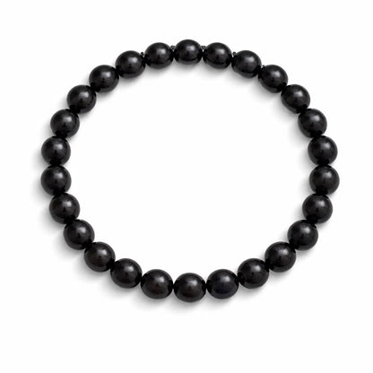 Natural garnet crystal bracelet in a close white-background bead view
