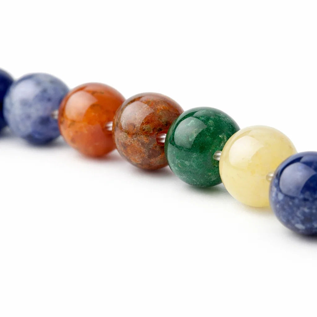7 chakra crystal bracelet in another clear product photograph