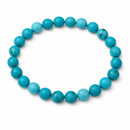 Natural turquoise/firoza crystal bracelet centred in a clean product photograph