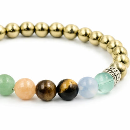 Career-themed crystal bracelet showing the bead colour and surface on white