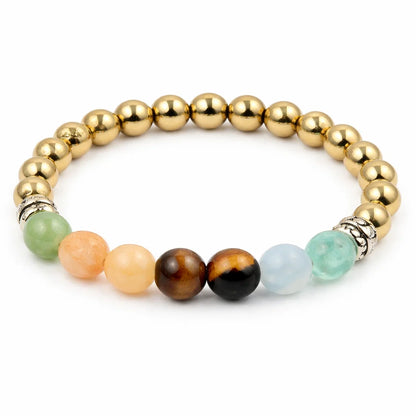 Career-themed crystal bracelet with round beads on a clean white background