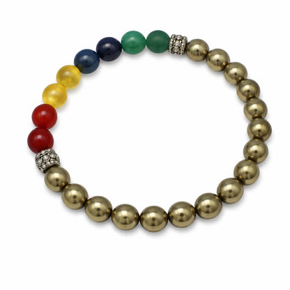Job promotion crystal bracelet centred in a clean product photograph