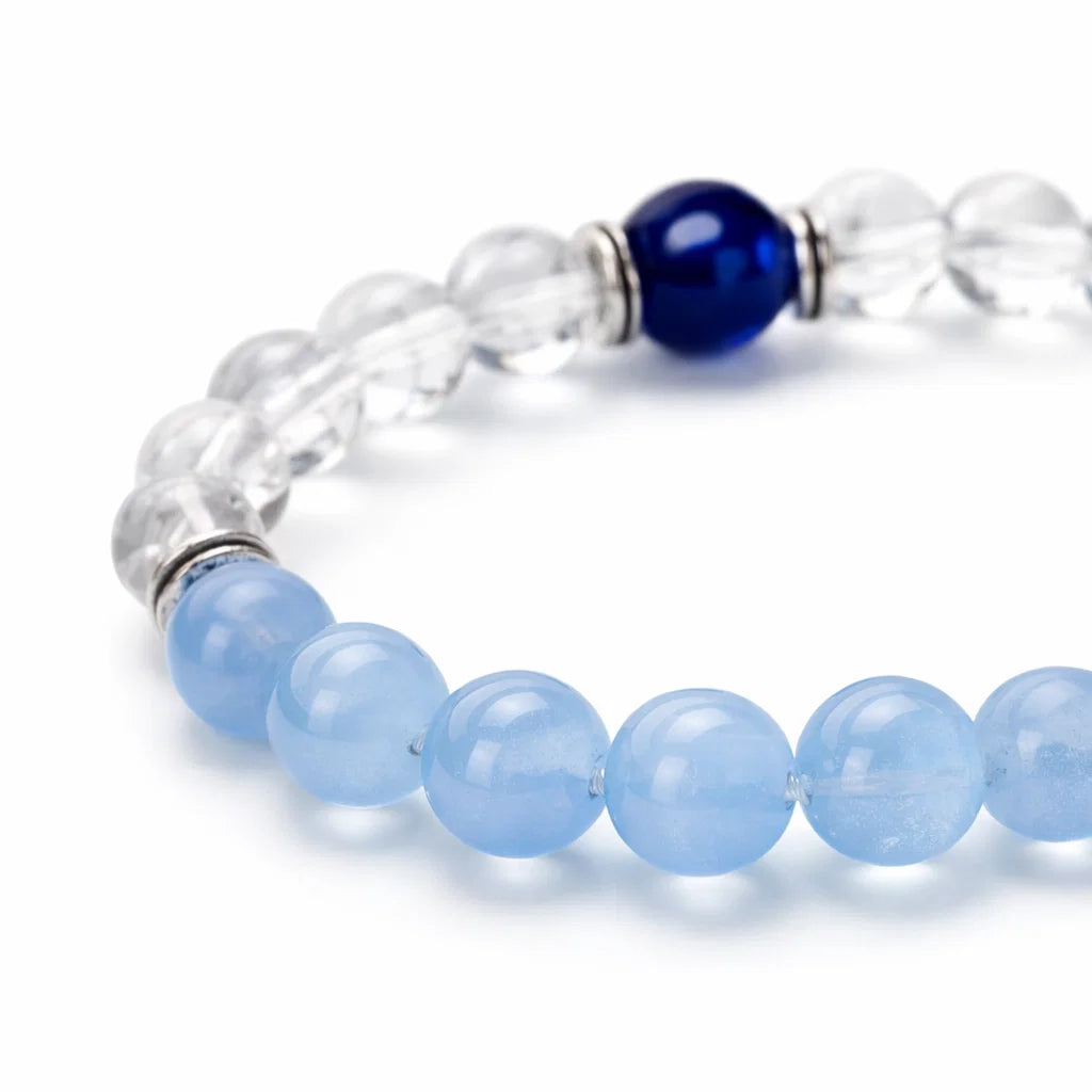 Aquarius birthstone crystal bracelet in another clear product photograph