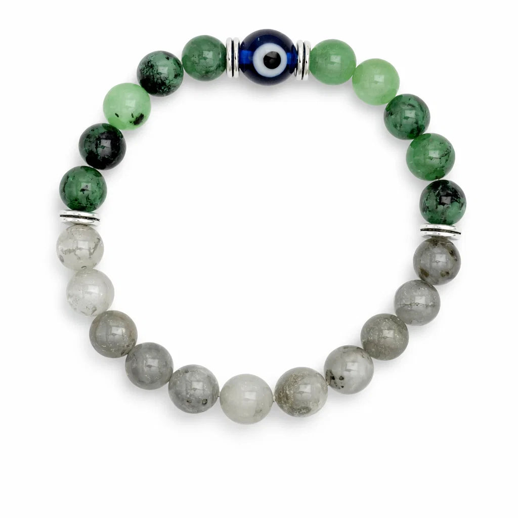 Aries zodiac crystal bracelet centred in a clean product photograph