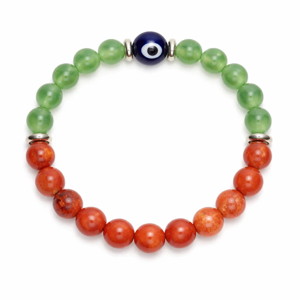 Cancer zodiac bracelet shown in a full circular view on a white background