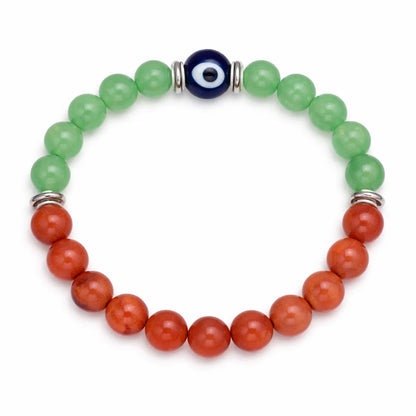 Cancer zodiac crystal bracelet centred in a clean product photograph