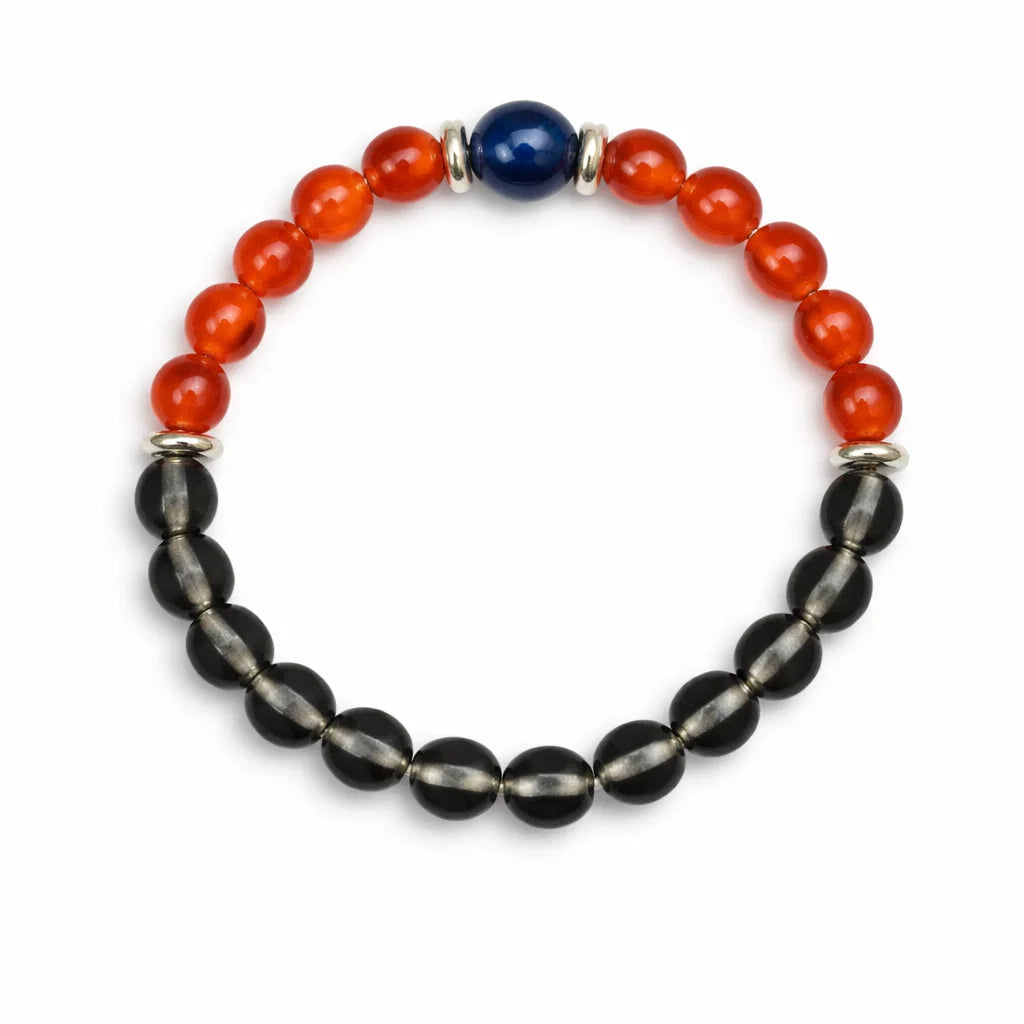 Capricorn zodiac crystal bracelet centred in a clean product photograph