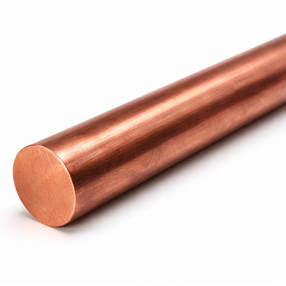 Copper Vastu energy rod in a close product view on white