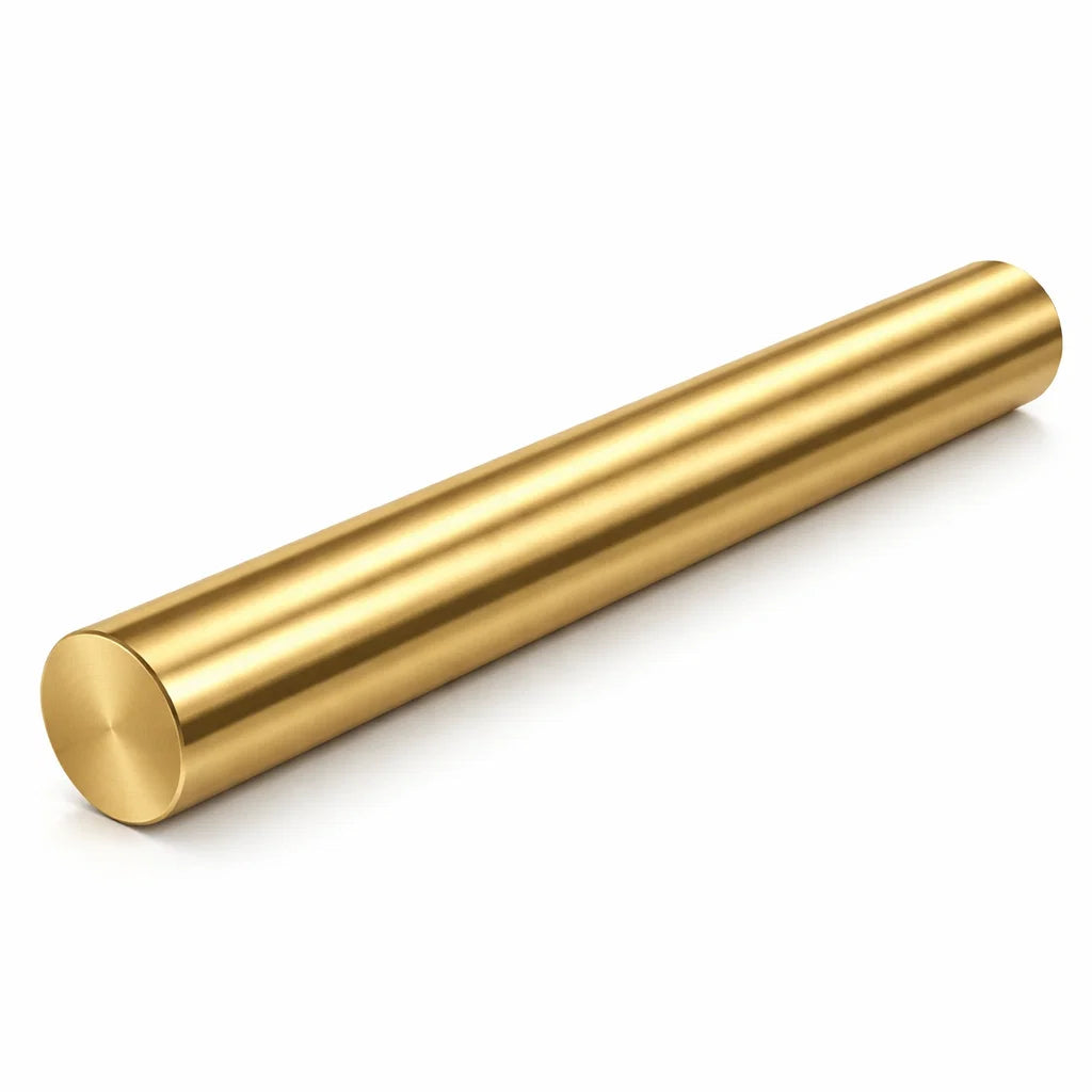Brass Vastu energy rod on a clean white background