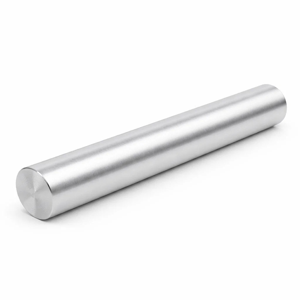 Aluminium virtual rod shown from a second angle on a white background