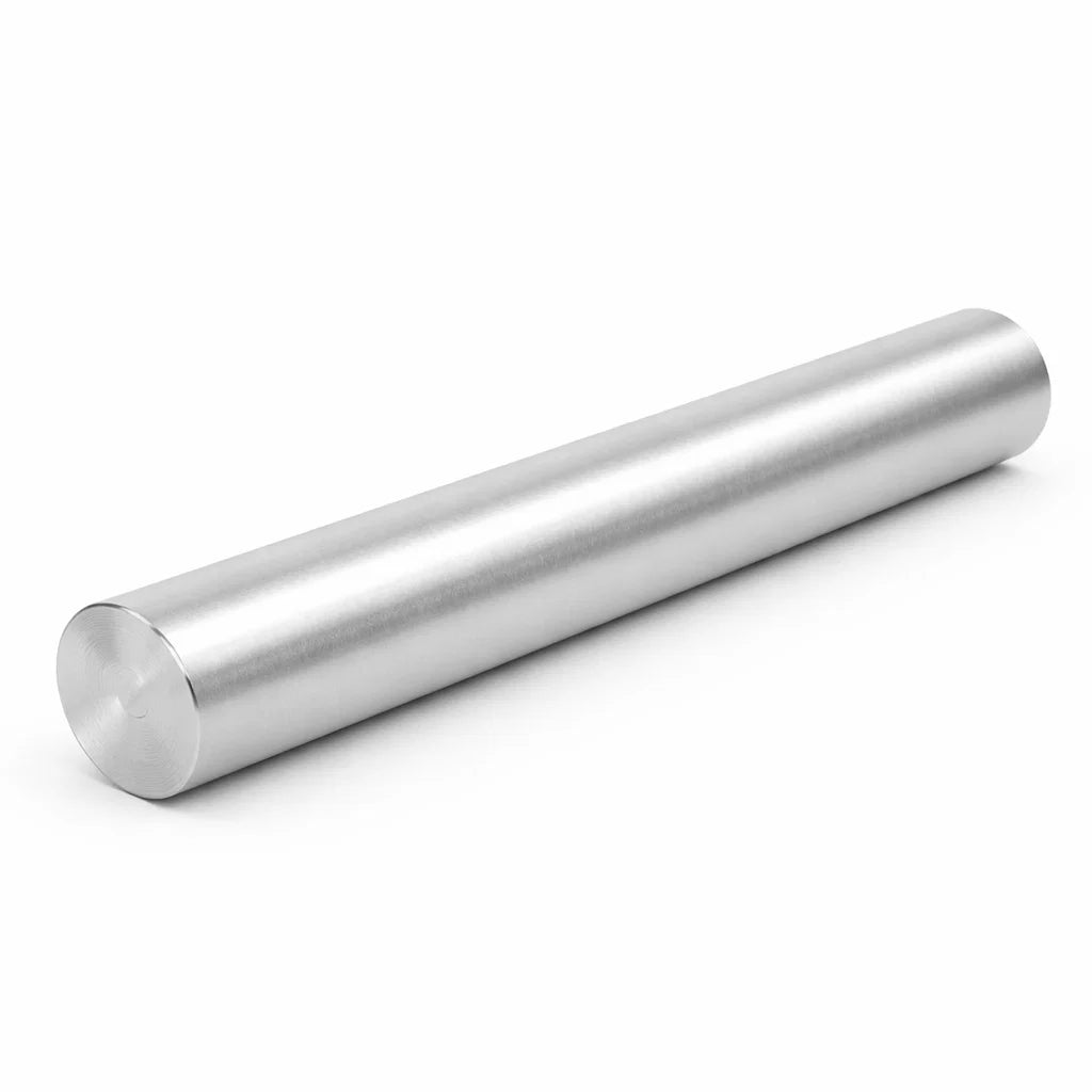 Aluminium virtual rod shown diagonally on a clean white background