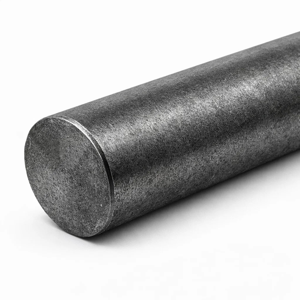 Second close-up of the iron virtual rod end and dark metal texture