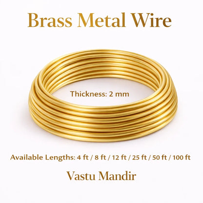 Pure brass wire infographic summarising visible product features