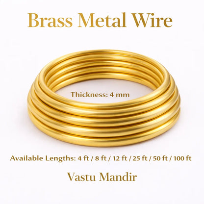 Pure brass wire in a close-up view against a clean white background