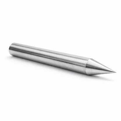Stainless steel Kilak rod shown diagonally on a white background