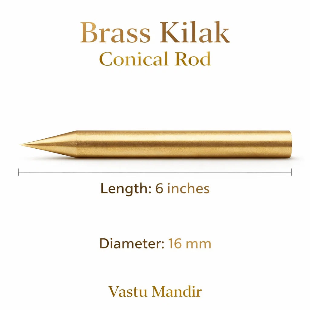 Brass Kilak dimension graphic showing the 6-inch option and 16 mm diameter