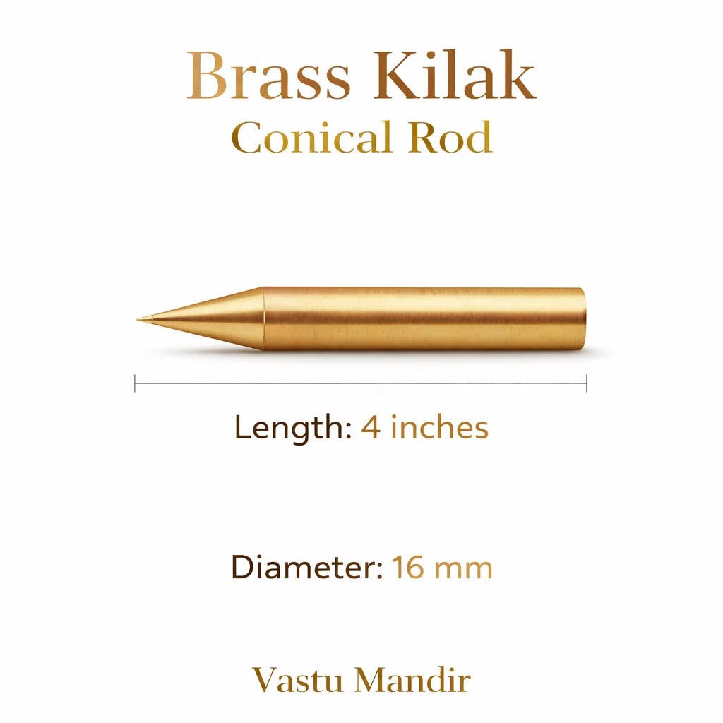 Brass Kilak dimension graphic showing the 4-inch option and 16 mm diameter