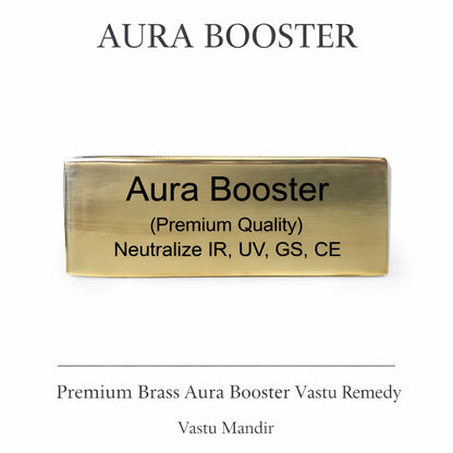 Brass aura booster on a clean white background