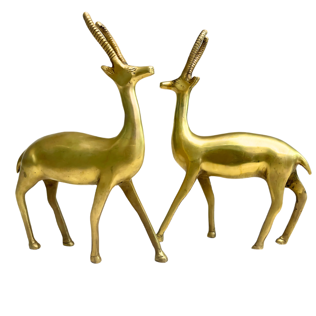 brass deer| pair of brass deer for home| brass deer for office| big brass deer| home decor brass item| premium vastu brass deer showpiece| handicraft brass product| vastu mandir products| vastu shastra